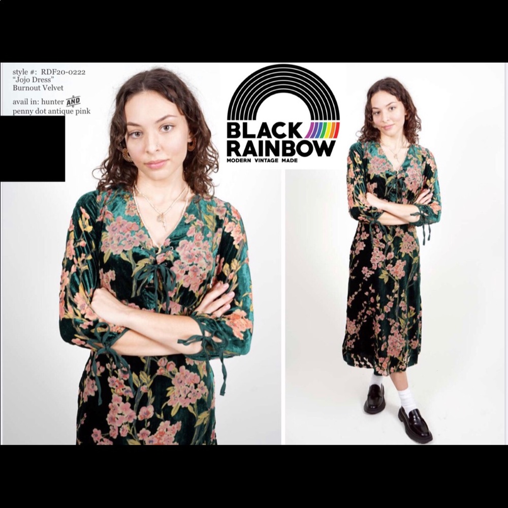Saint Geraldine Burnout Velvet JoJo Dress